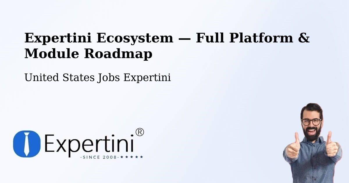 Expertini Ecosystem — Full Platform & Module Roadmap – Maple Shade